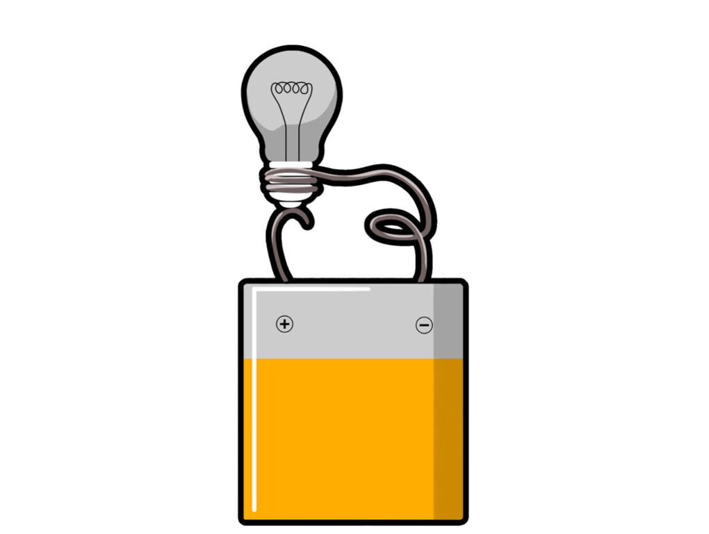 Lämpchen an Batterie