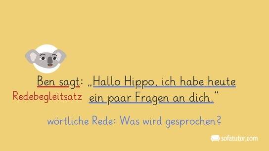 Satzzeichen Bei Der Wörtlichen Rede www.sofatutor.com