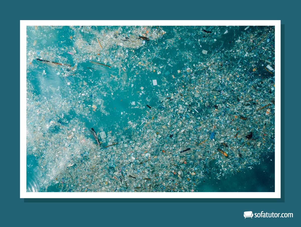 Verschmutzung kleine Plastikteilchen im Meer Verschmutzung kleine Plastikteilchen im Meer