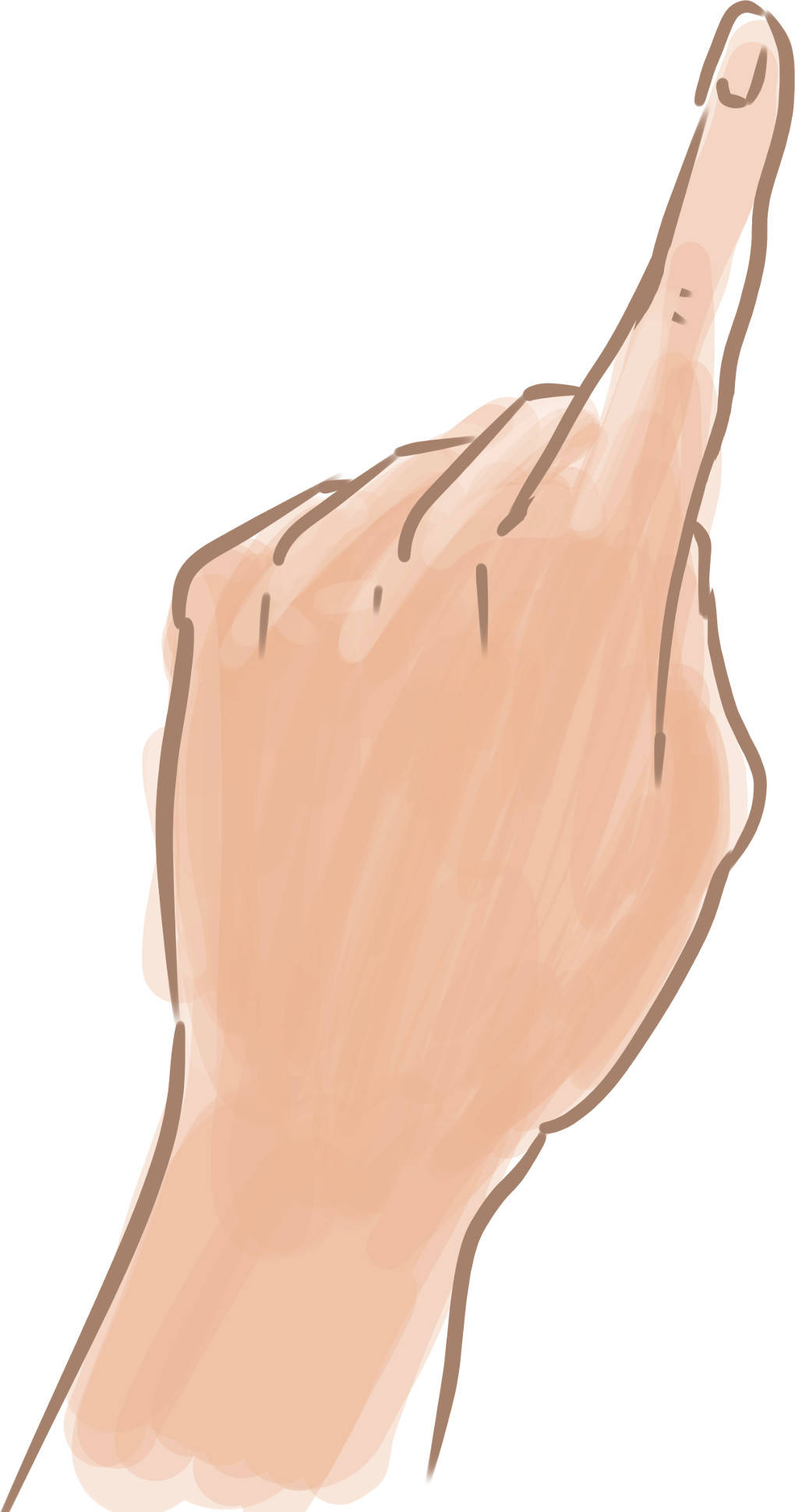 Mit dem Finger zeigen