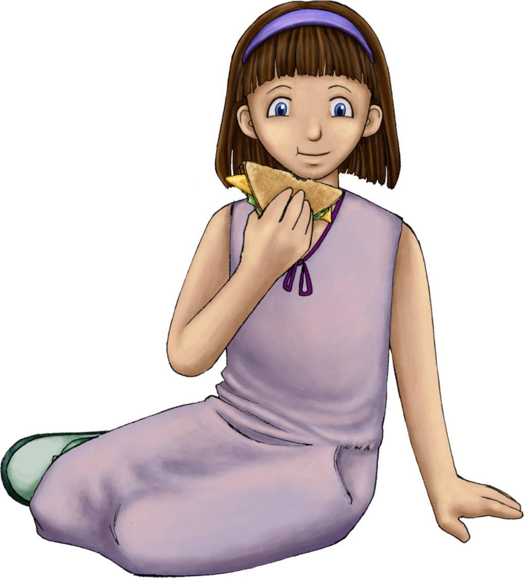 Mädchen macht Picknick