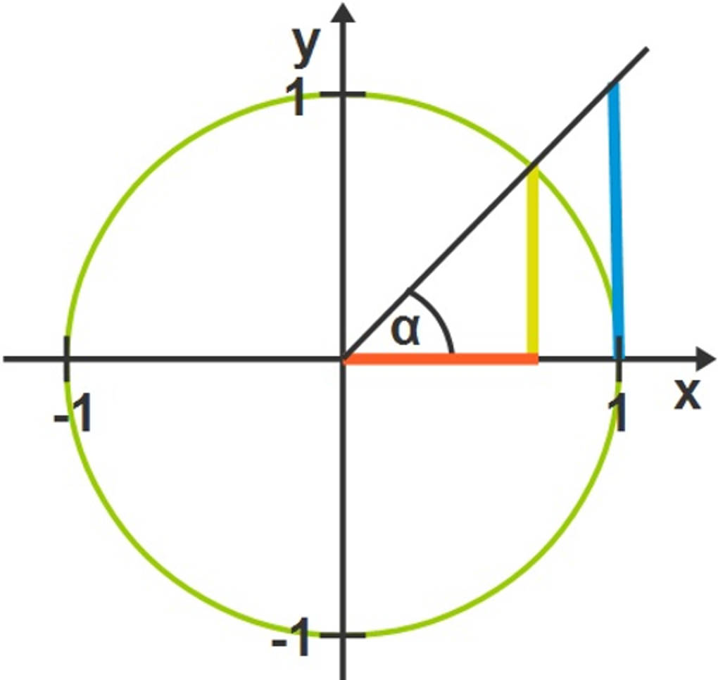 Die trigonometrischen Funktionen am Einheitskreis