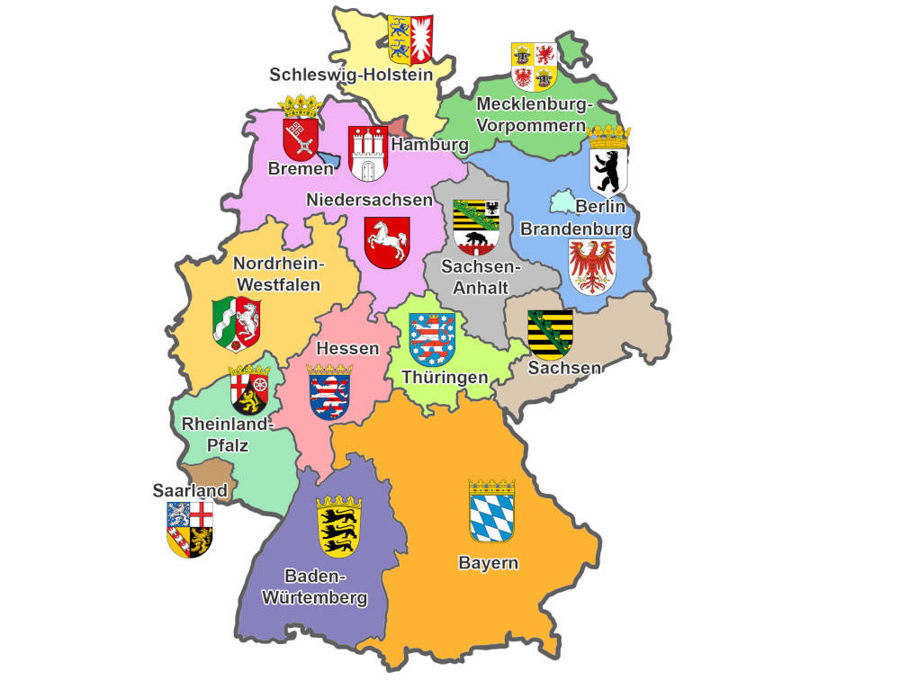 Deutschlandkarte Mit Bundesländern Kostenlos Deutschlandkarte online lernen