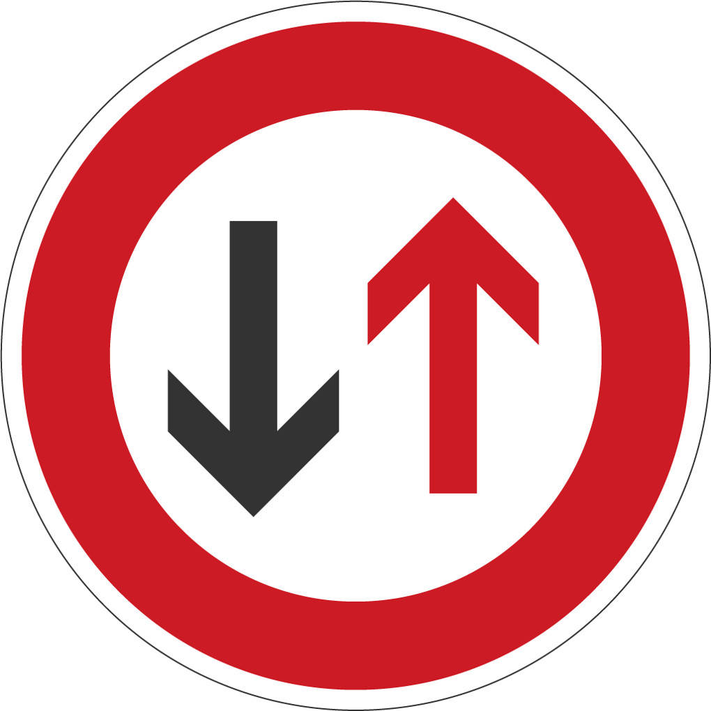 rundes Verkehrsschild