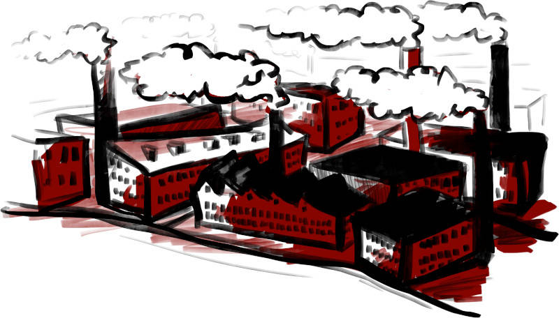 Arbeit in Fabriken