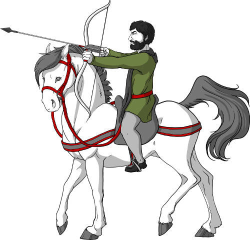 Kohlhaas auf Pferd