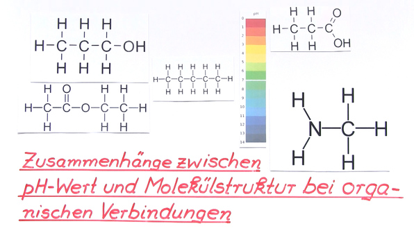 Zusammenhänge zwischen pH-Wert und Molekülstruktur bei organischen Verbindungen