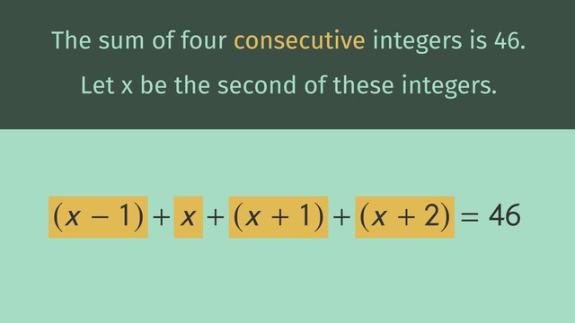 Writing Equations Using Symbols