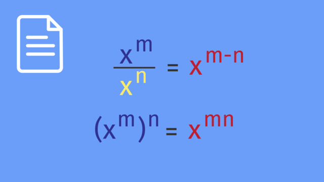 Product and Quotient of Powers Laws