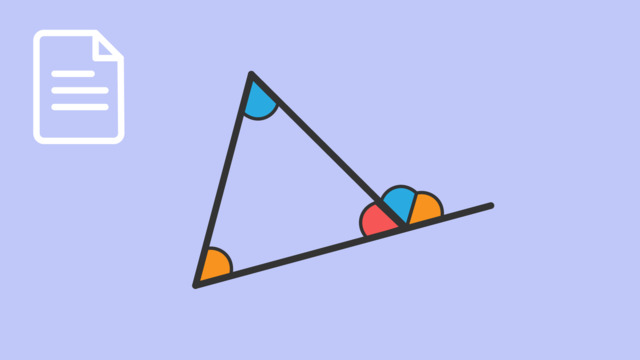 Interior and Exterior Angles of a Triangle