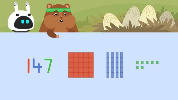 Three digit Addition with Regrouping - Base Ten Blocks