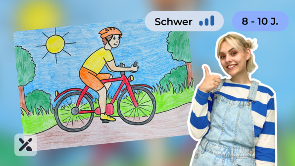 Wir malen einen coolen Radfahrer (Teil 1)