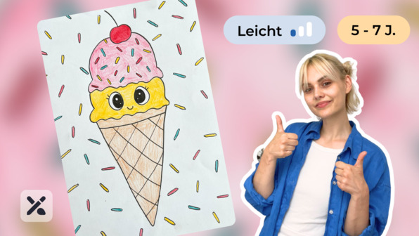Wir malen ein lustiges Eis