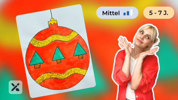 Wir malen eine Weihnachtsbaumkugel