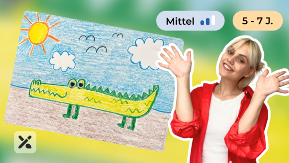 Wir malen ein Krokodil
