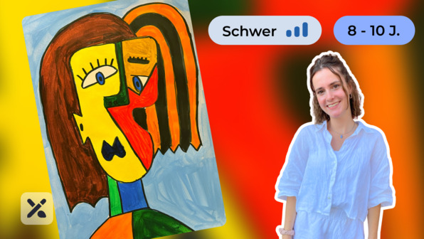 Wir malen ein abstraktes Bild von Pablo Picasso Teil 2
