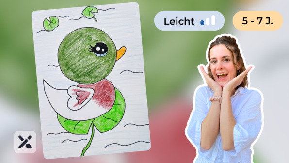 Wir malen eine süße Ente