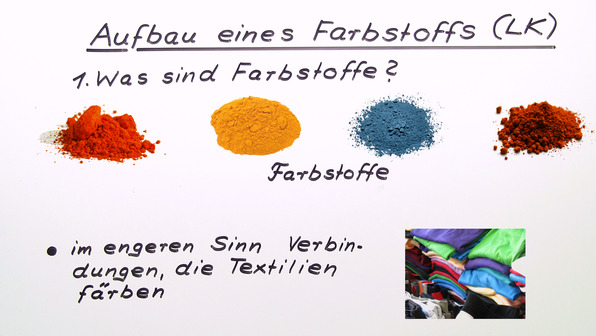 Aufbau eines Farbstoffs
